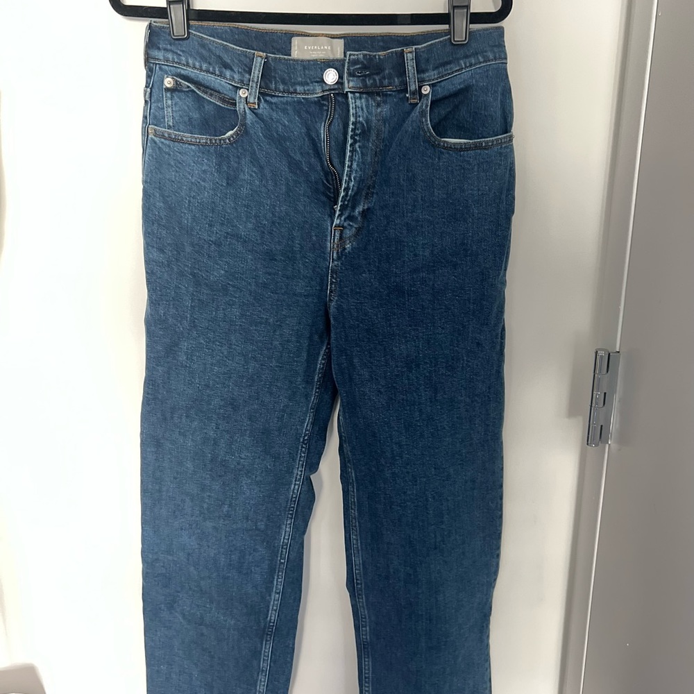 Everlane way high straight leg Jean dark wash